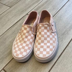 Pink & White Checkered Vans